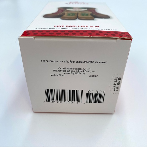 2013 Hallmark Keepsake Like Dad Like Son Snow Boots Christmas Tree Ornament - Picture 9 of 9